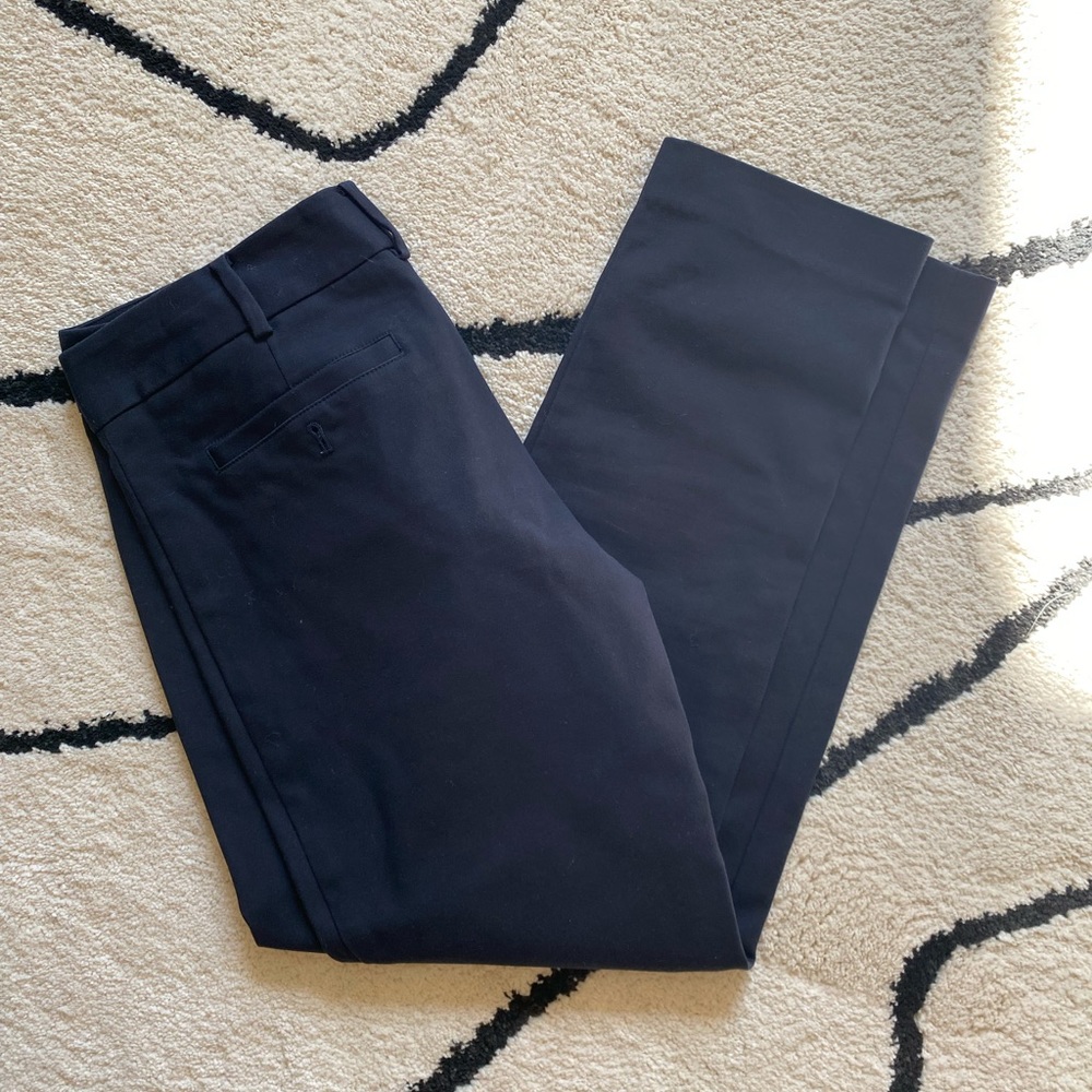 Club Monaco Slim Cropped Tailored Pant Navy 0